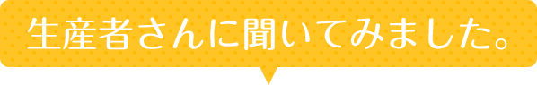 生産者さんに聞いてみました。