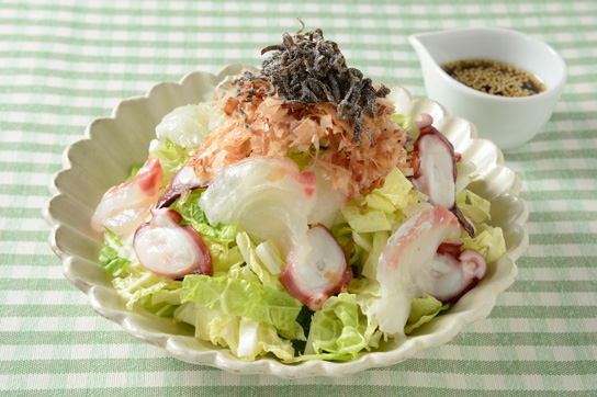 白菜と海鮮の和風サラダ