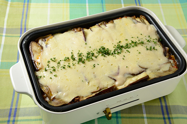 なすのホットプレートラザニア